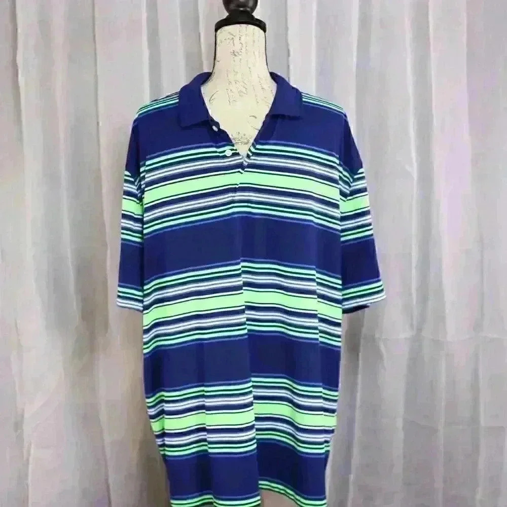 Chaps Golf XXL green/blue/white short sleeve polo